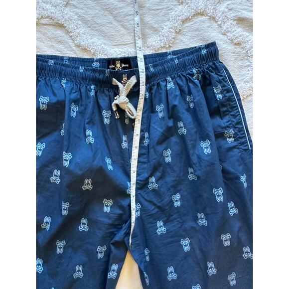 Psycho Bunny Men’s Lounge Pants Sz. Large Navy/LightBlue Logo - Picture 3 of 9